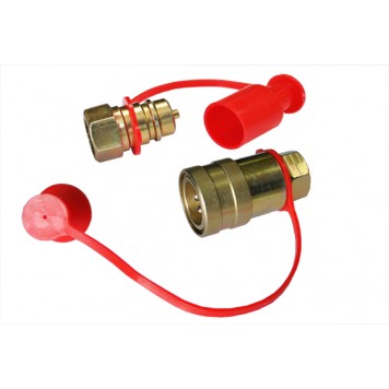 Разъем пневматический М22 FER-RO (красный, с заглушкой, к-т)