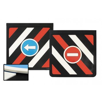 Брызговик 40х40см (кирпич-стрелка с кр./бел. основой негабарит) объемный  