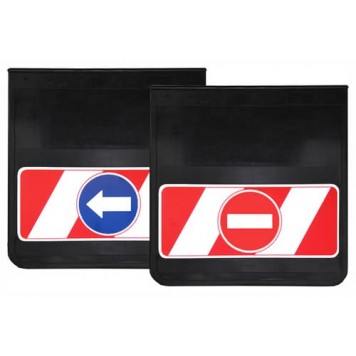 Брызговик 40х41см (кирпич, стрелка с кр./бел. основой негабарит) 