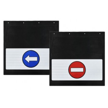 Брызговик 40х40см (кирпич, стрелка) с светоотражающей белой основой 