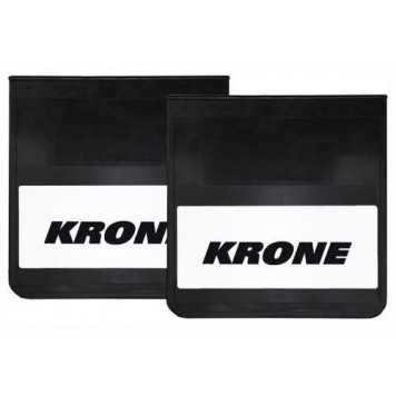 Брызговик 40х40см (KRONE, черный) с светоотражающей белой основой 