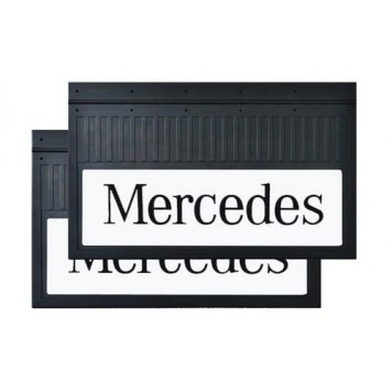 Брызговик 37х58 см (MERCEDES) с светоотражающей белой основой 