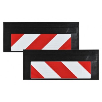 Брызговик 27х66см (Негабарит) узкий с светоотражающей кр./бел. основой 