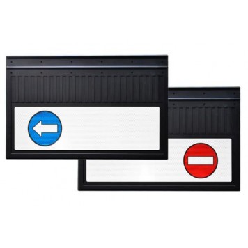 Брызговик 40х60см (кирпич, стрелка) с светоотражающей белой основой 