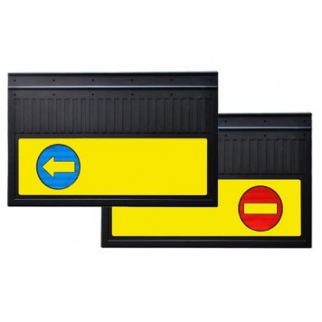 Брызговик 40х60см (кирпич, стрелка) с светоотражающей желтой основой 