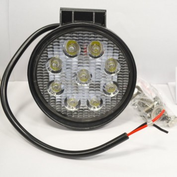 Фара светодиодная 12/27V 9 SMD круглая 27W  
