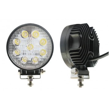 Фара противотуманная универсальная 12-27V 9 SMD круглая 27W 15735
