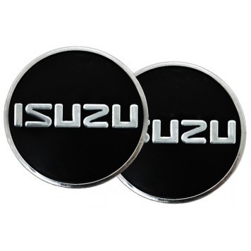 Эмблема на колпак колеса, пластиковая "ISUZU" (комплект 2шт.) 