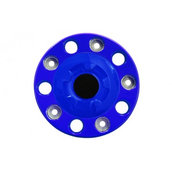 Колпак на евродиск колеса R-22,5 передней ступицы, "ДАКАР" (пластик-синий) 