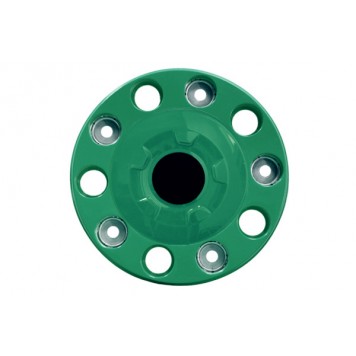 Колпак на евродиск колеса R-22,5 передней ступицы, "ДАКАР" (пластик-зеленый) 