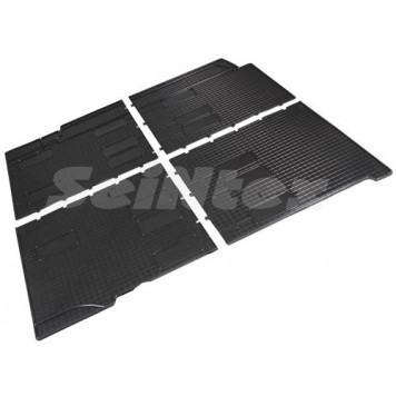 Коврик резиновый на грузовой автомобиль с рисунком "Сетка" VW T5 2 и 3 ряды 2003-2015 