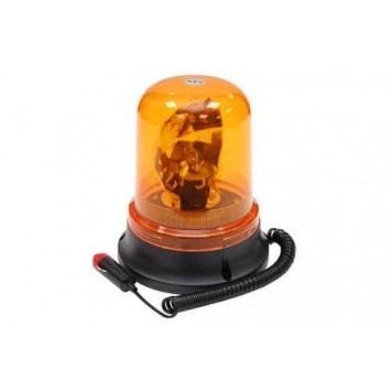 Маяк проблесковый "АТ" 24V ("стакан" h=190мм, стационарн., на магните, в прикуриватель) 