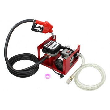 Станция перекачки топлива 220V, 550Вт, 60 л/мин (насос, счетчик, пистолет, шланги, комплектующие)