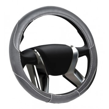 Оплетка на руль замшевая M d 38см серая -1