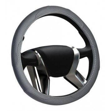 Оплетка на руль кожаная SENATOR Texas M (d=38см) серая -1