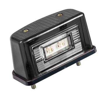 Подсветка номера светодиодная 24V черная 2-LED, EURO 14553 