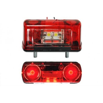 Подсветка номера LED 24 V красная, 4-светодиода, EURO