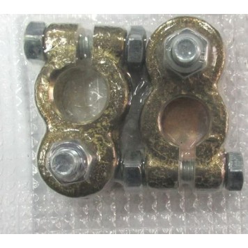 Клемма АКБ усилен/ болт сверху, латунь к-т 2 шт (15348) 