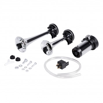 Пневматический звуковой сигнал 12В с компрессором (600/756Гц 115дБ) 