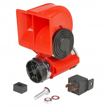 Пневматический звуковой сигнал 12В с компрессором (600Гц 118дБ) 