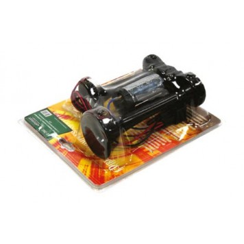 Сигнал двух рожковый 12V с компрессором (хром, L 220мм) 