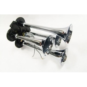 Звуковой четырехрожковый сигнал 24V (хром) дудка