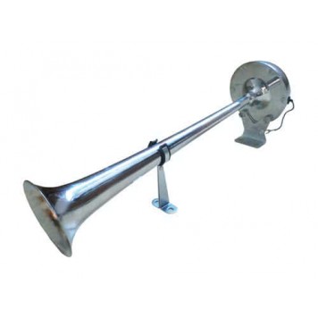 Сигнал звуковой электрический 12V однорожковый (хром, L 390мм)