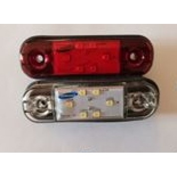 Габарит светодиодный MINI 6 LED Samsung Красный (12-24V)