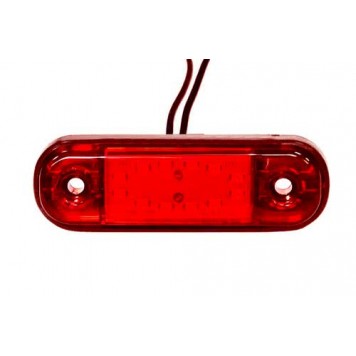 Фонарь габаритный LED 12-24V, MINI, красный (L=85мм, 12-светодиодов "овал")