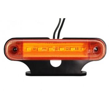 Габарит LED 12-24V желтый (L=115мм, 6-светодиодов, с кронштейном) AT22651