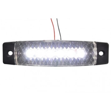 Указатель габаритов LED 24V, белый 30x130мм, 6-светодиодов L0075WHITE