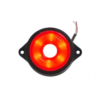 Фонарь габаритный  LED 24V, красный круглый (6-светодиодов) L0048red 