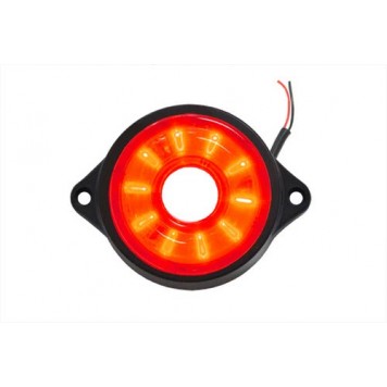 Фонарь габаритный LED 24V, круглый d=55мм красный (10-светодиодов) 