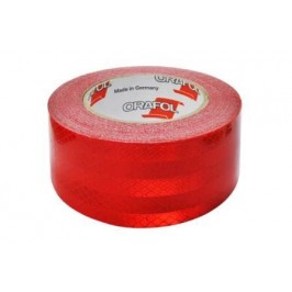 Лента светоотражающая красная шириной 5 см видимость 300м