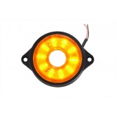 Фонарь габаритный  LED 24V,  круглый d=55mm желтый 10-светодиодов HK-0049ж 