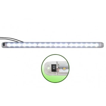 Фонарь освещения салона LED 24V, белый L= 560 мм, 18-светодиодов NEW, с выкл. L0079WHITE 