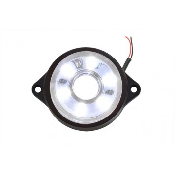 Фонарь габаритный  LED 24V белый круглый 6-светодиодов