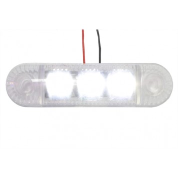 Фонарь габаритный  LED 24V белый (3-светодиода- отражатель) L0078б