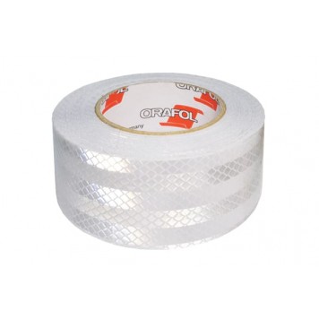 Лента светоотражающая 20м  белая 50мм