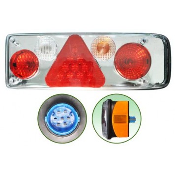 Фонарь задний прав. KOGEL, разъём сзади HELLA без рога, с LED треугольником 