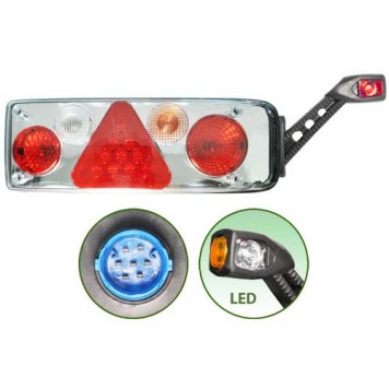 Фонарь задний прав. KOGEL, разъём сзади HELLA с LED рогом, с LED треугольником 