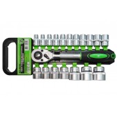 Набор головок шестигранных 1/2" с трещоткой (19 предметов) 