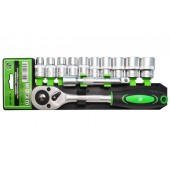 Набор головок шестигранных 1/2" с трещоткой и удлинителем (12 предметов) 