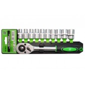 Набор головок шестигранных 1/2" с трещоткой (11 предметов) 