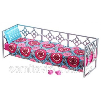 Набор для кукольного дома Barbie, кровать, постельные принадлежности 