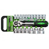 Набор головок шестигранных 1/2" с трещоткой и удлинителем (20 предметов) 