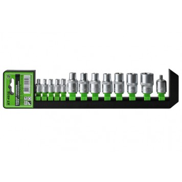 Набор головок TORX 1/4", 1/2" и переходник с 1/4"на 1/2" (13 предметов)