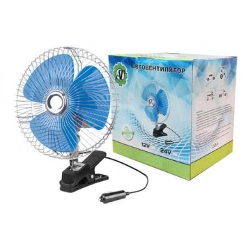 Автовентилятор D=150мм - 6"/12V (с решеткой металл, прищепка) 