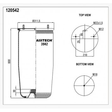 Пневмоподушки Airtech 3942