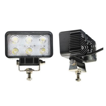 Фара светодиодная противотуманная и рабочего света 10-30V, 18W, (110x65мм, 6 LED)